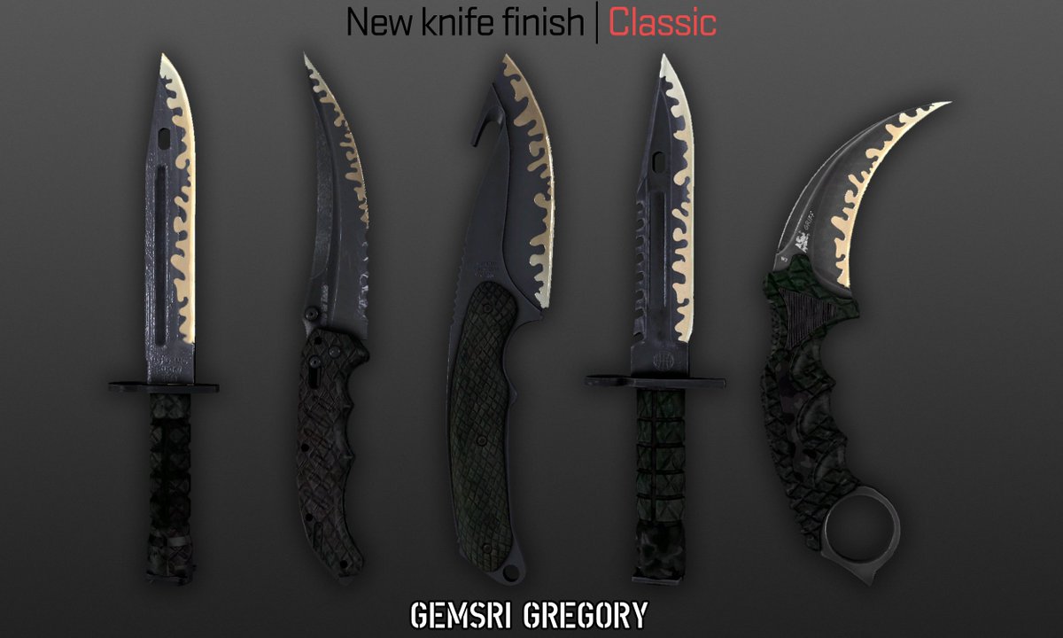 gemsrigregory's tweet photo. Just a random idea I had in mind. How about getting the look of the Classic Knife as a new knife finish. What do you think? 
#csgo https://t.co/LBazPRFsRD