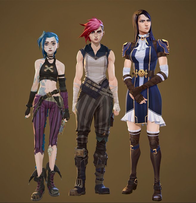 Iuzclawthorne's tweet photo. a jinx bebezita baixita a caitlyn a porra de um poste e a vi o meio termo nem muito alta nem muito baixa apenas gostosa https://t.co/tHjtBOd4Mo