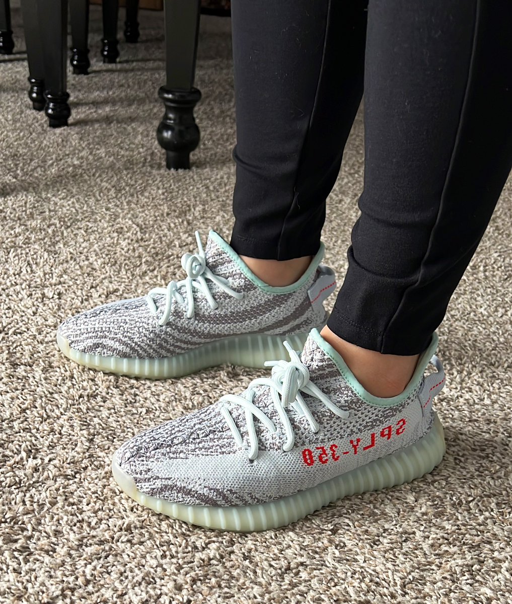 GirlDadJulez21's tweet photo. Wife said โwhat restock? Im goodโโฆ #bluetint #yeezy350 #adidas #yoursneakersaredope #shegotsole https://t.co/CTF2m2oRkx