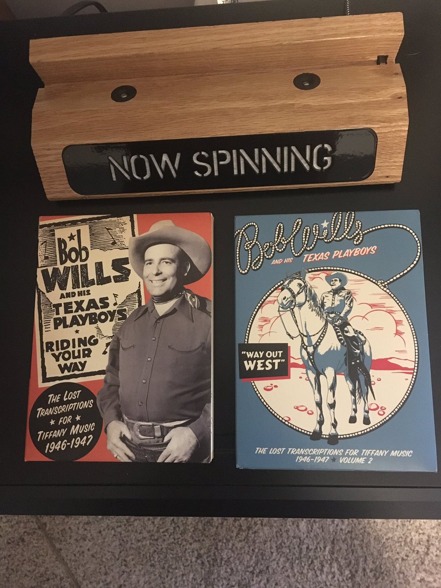 Bob Wills and His Texas Playboys - Tiffany Transcriptions (1946-1947). Not vinyl but it still spins, a little post-war Texas Playboys #NowPlaying #westernswing