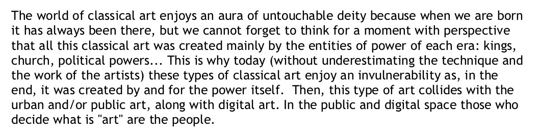 ALCrego_'s tweet image. I find it very curious that most of the big artists of #digitalart are painters taking photos of their work.

I do respect painting, I work with them, BUT, sorry, taking a photo of a painting is not #digitalart, is #digitalized art.

(Some words from a text I wrote in 2017).👀👍