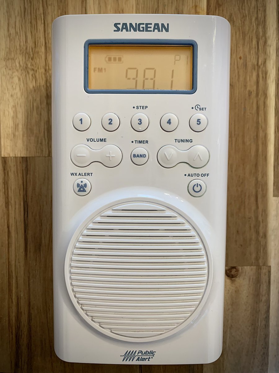 TroyScott's tweet photo. New shower radio search is over! Went with the @Sangeanradio P205. This is my 2nd Sangean product (also have the WR-22WL) Both sound great. πΏ π» #Radio #ShowerRadio #Sangean https://t.co/wIppfCW4jL
