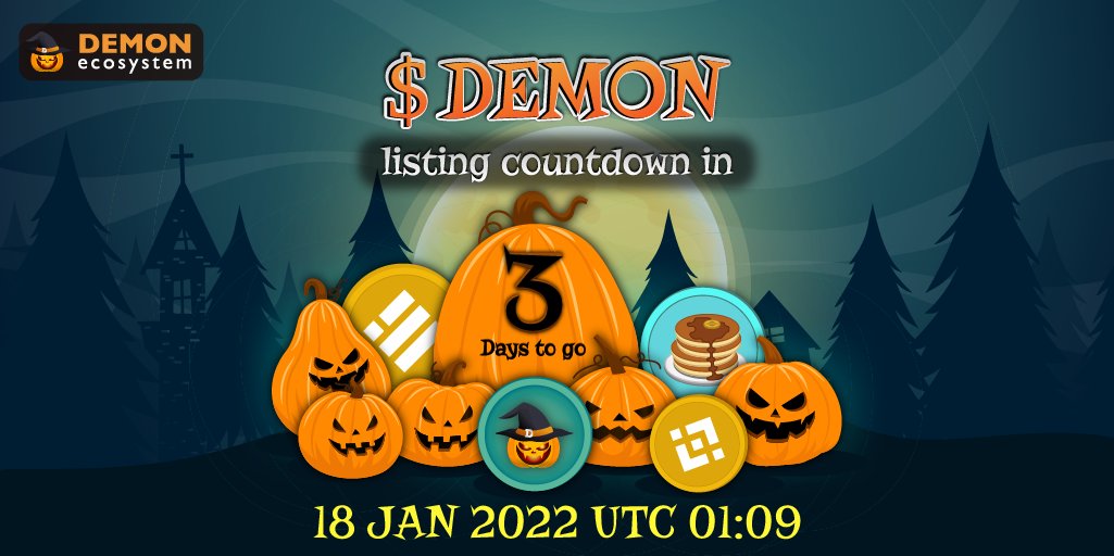 0xWelder's tweet photo. #DemonFinance is landing in 3 days.
Let the countdown begin!
Not gonna hide! We are so excited. Do you?
#countdown3days #demonshilldiamonds https://t.co/LGgiOVrxqG