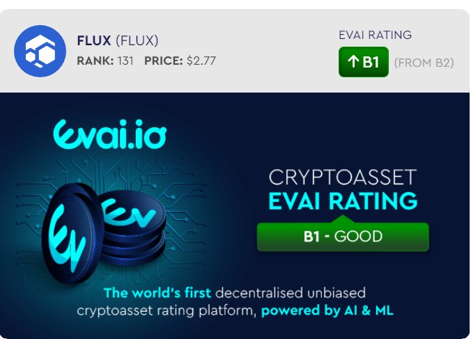 <a href="/RunOnFlux/">Flux I Decentralized Cloud</a> is having an incredible year 

$FLUX is the only fully decentralized #web3

$FLUX is rated highly by the AI and ML on Eva.io making it a good time to buy $FLUX cheap.

Soon everyone would be getting #FLUX at $20 🔥🚀🚀