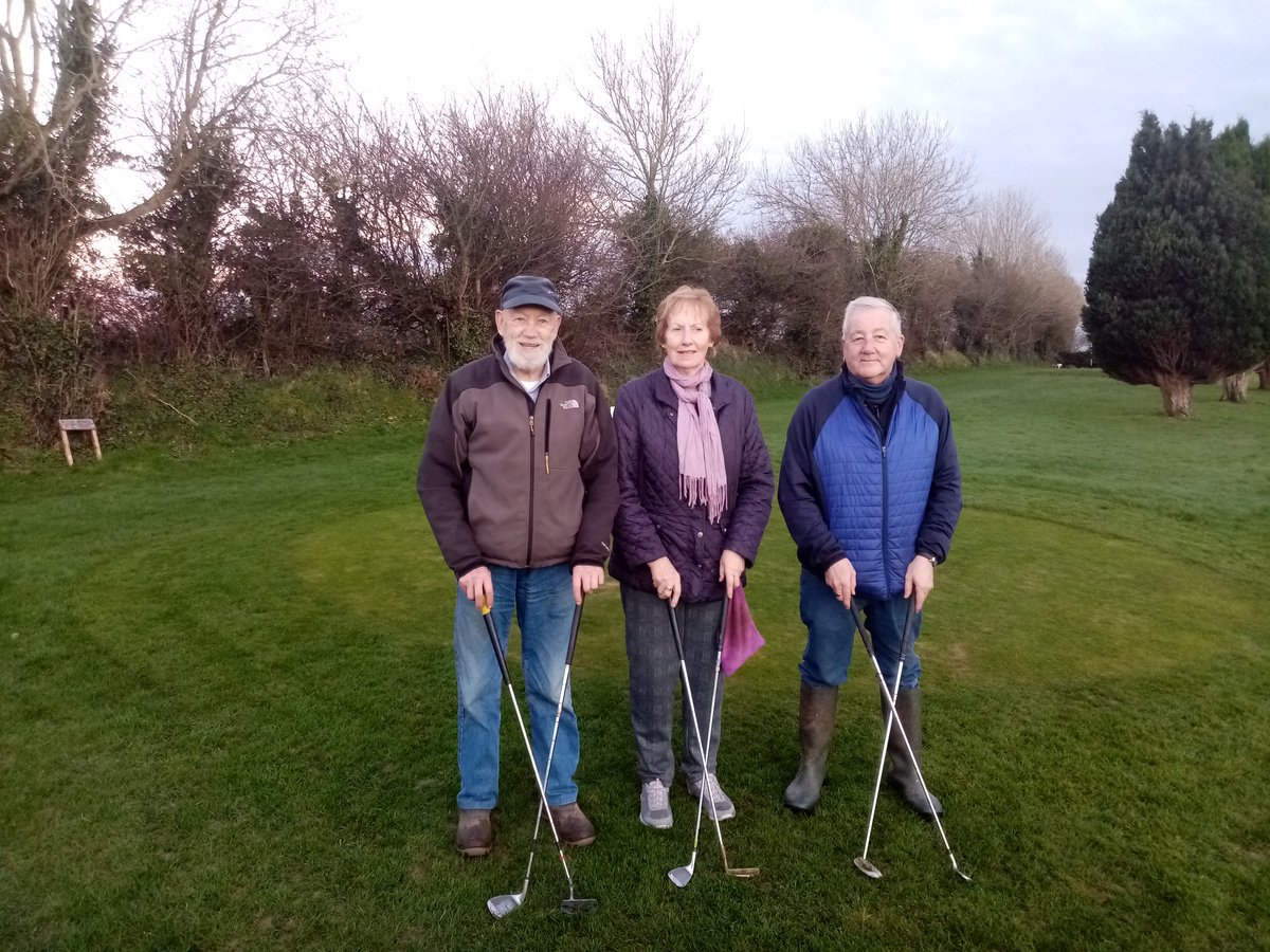 ashgrove_p's tweet photo. Well done to Mick, Cecily and Jimmy on winning today's scramble. Great start to the new year. We'll be watching ye from now on #pitchandputt #scramble #winterpitchandputt https://t.co/oWNPtyaulC