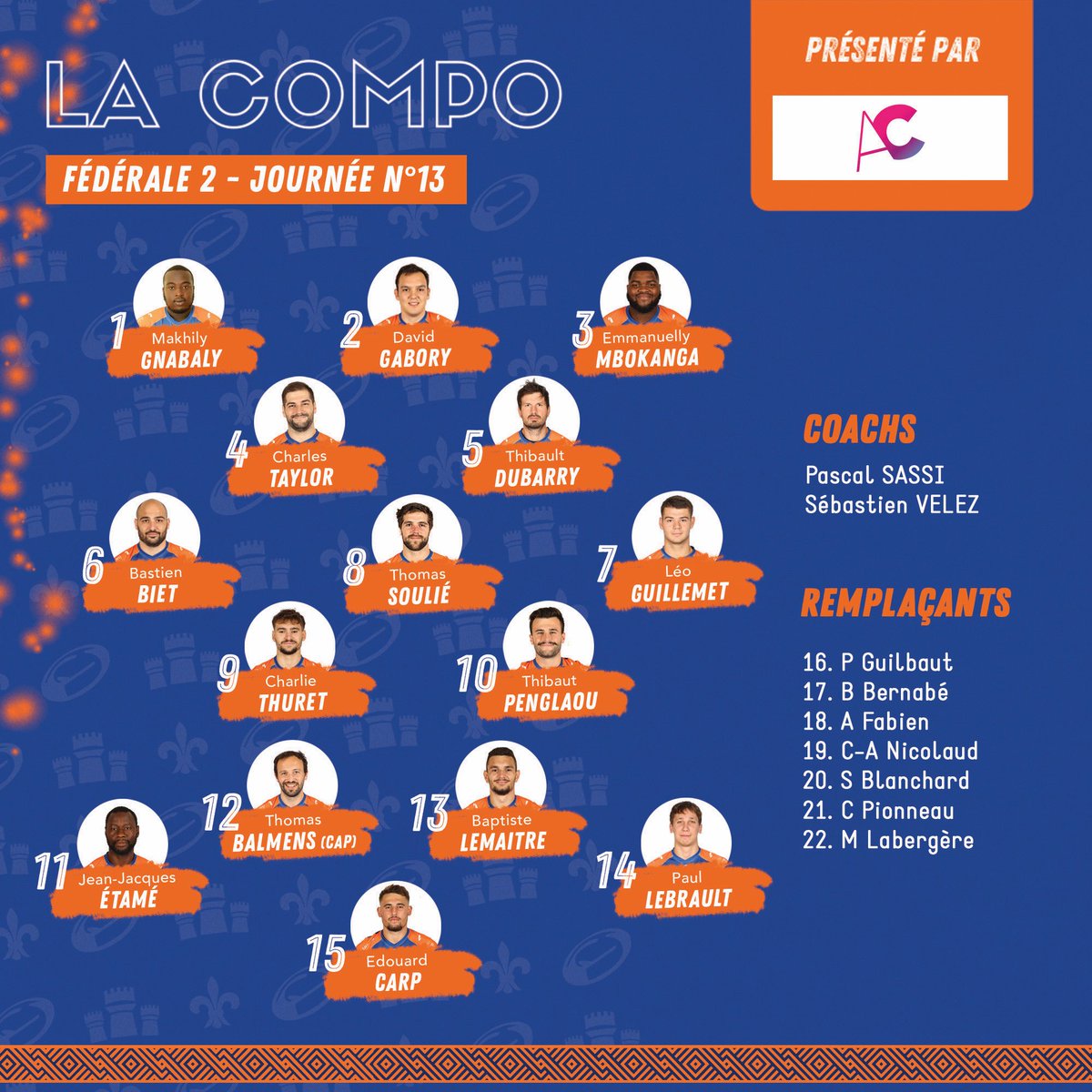 USTours_rugby's tweet image. 📋 𝗖𝗢𝗠𝗣𝗢 𝗝𝟭𝟯

Voici les compos de nos deux équipes seniors pour cette 13ème journée de championnat 🆚 Rugby Club Courbevoie, présentées par notre partenaire ARJCOM👇.