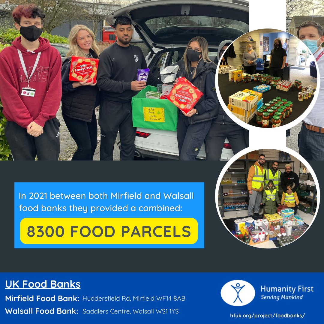 HumanityFirstUK's tweet image. 2021 proved a busy year for our Food banks. Our network of food banks and volunteers helped provide emergency food and support to people in crisis.

A massive 8300 food parcels were delivered to those in need within the UK.

@HFFoodbanks @walsallfoodbank 

#ServingMankind