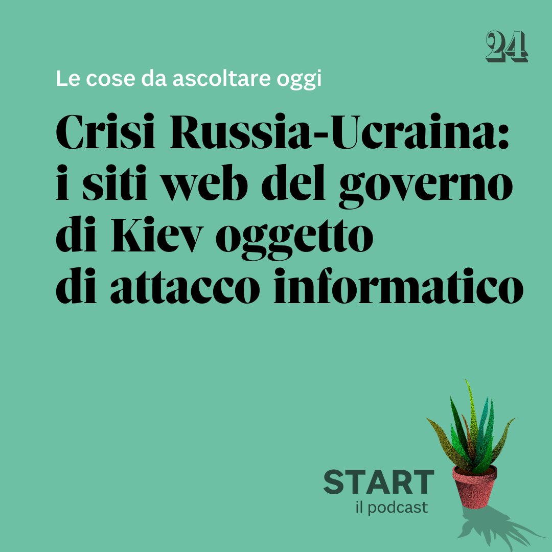 sole24ore's tweet image. Crisi tra #Russia e #Ucraina: attacco ai siti web del governo di Kiev. I 9 paesi al mondo in cui vige il divieto di investire in #criptomonete. #Sanremo: chi può vincere, almeno in base ai nostri voti. Se ne parla oggi a #Start, il podcast del #Sole24Ore: linktr.ee/sole24ore