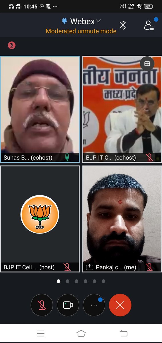 pankajchohanbjp's tweet photo. आज जिला मीडिया प्रभारियों की बैठक वीडियो कॉन्फ्रेंसिंग के माध्यम से सम्पन्न हुई। बैठक में @BJP4MP के प्रदेश अध्यक्ष श्री @vdsharmabjp जी, प्रदेश संगठन महामंत्री श्री @SuhasBhagatBJP जी एवं प्रदेश मीडिया प्रभारी श्री @LokendraParasar जी का मार्गदर्शन प्राप्त हुआ। @BJP4India https://t.co/HX7rH6g69o