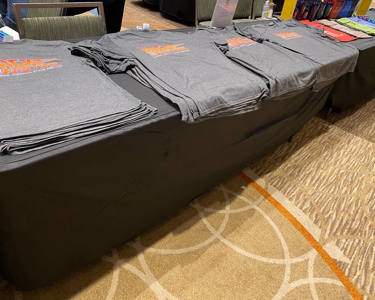 FLJrThespian's tweet photo. Extra festival shirts are on sale now in Valencia Ballroom C! https://t.co/9G6C9Q4BdW