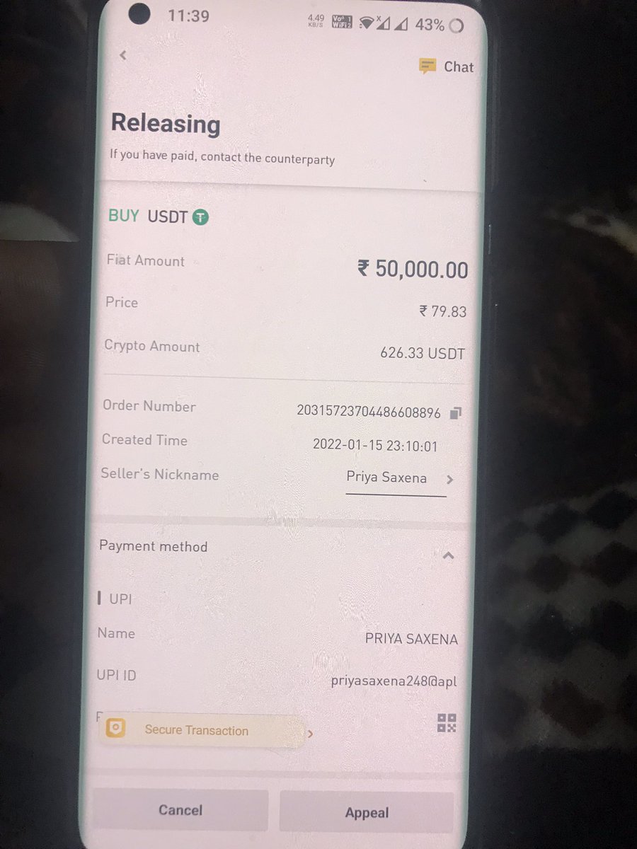 Crypto935's tweet photo. @cz_binance Sir i was depositing 50,000 INR and I deposited on time but didn’t receive USDT because seller did not confirm the payment. I personally send screenshots to the seller but still they can’t reply. Please fix this issue as soon as possible. https://t.co/aDIZOGxdPh