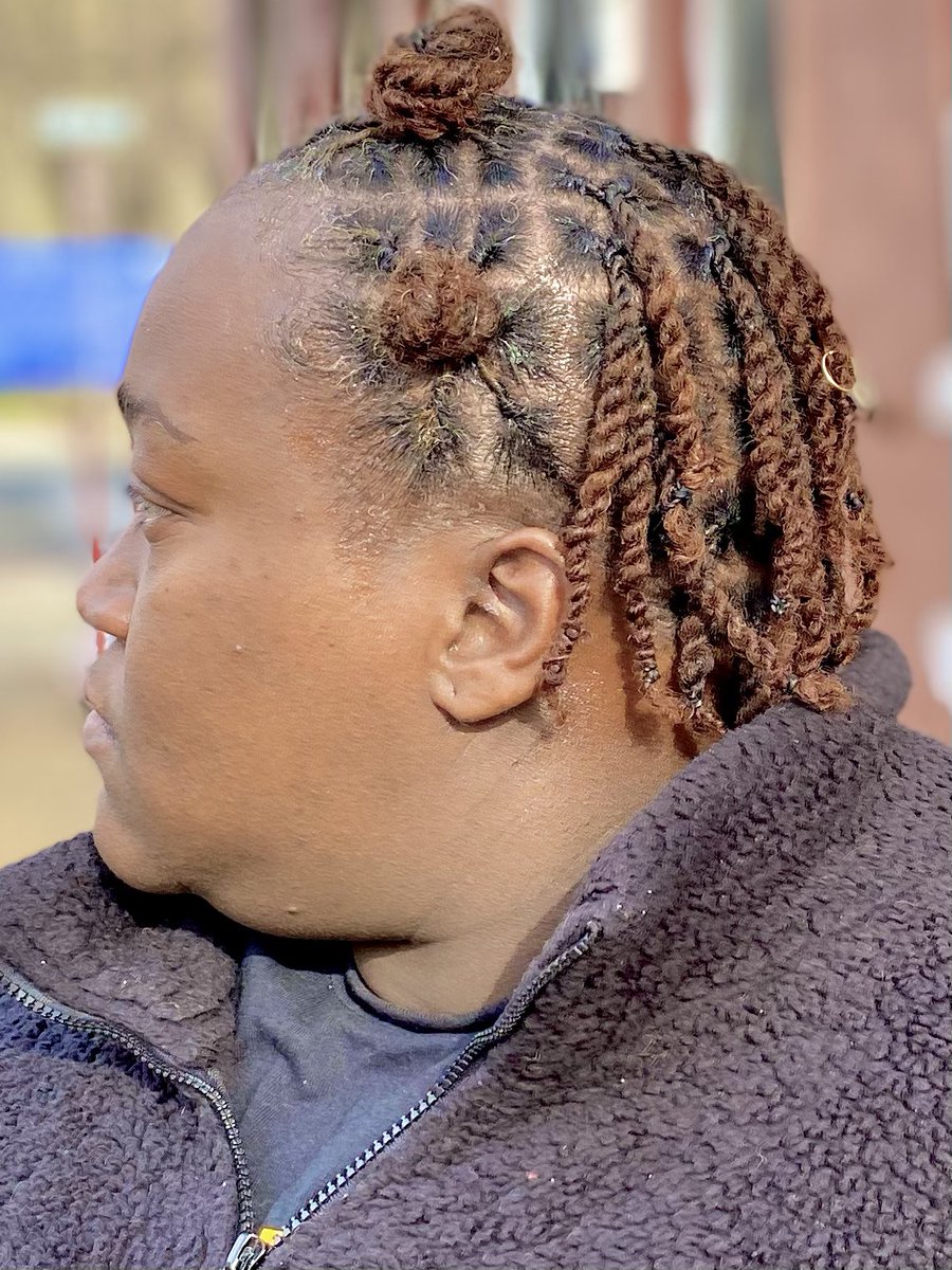 iLoc_Smith's tweet image. Here’s a nice style for women with short locs. Bantu knots with two strand twists. Come get retwisted Camden, south jersey, Delaware, &amp;amp; Philly. We don’t say dreadlocks
