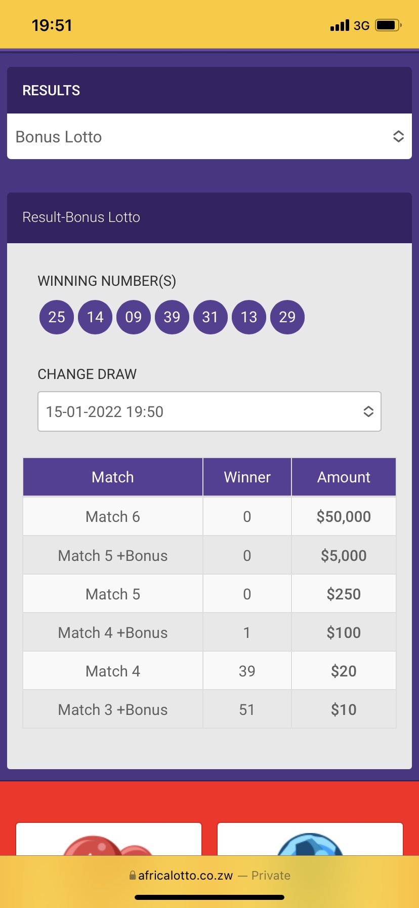Bonus lotto results sale