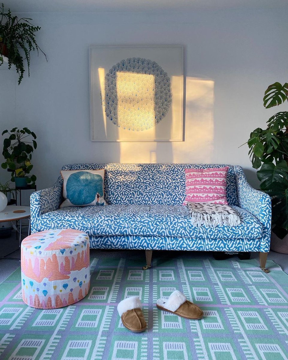 January calls for a boost of colour and here it is, courtesy of fabric designers <a href="/safomasi/">Safomasi</a> 

Our Oliver sofa upholstered in <a href="/safomasi/">Safomasi</a>‘s own Blue Golf Course fabric. Perfect!