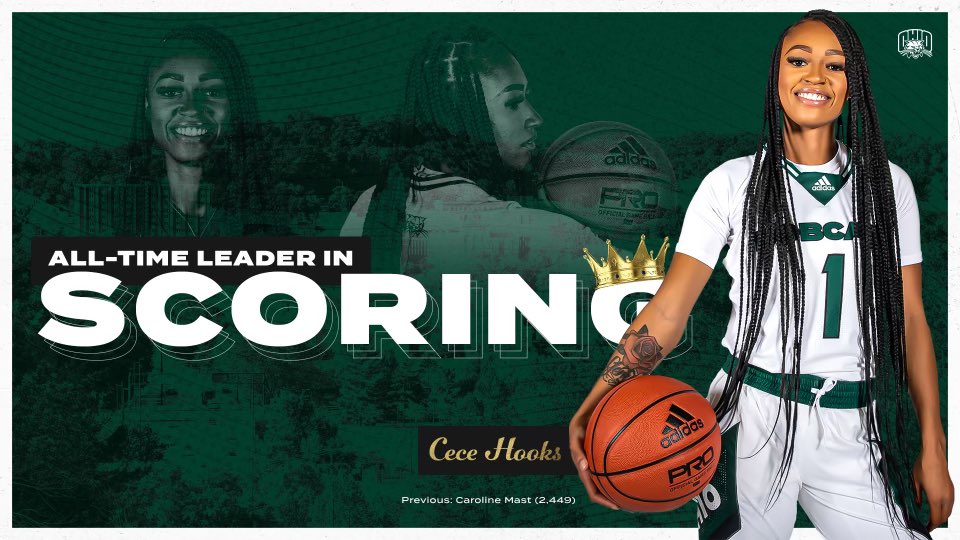 2,450 points and 36 years later, we have a new All-Time Leading Scorer in Ohio Basketball History and her name is CECE HOOKS 👑👏🏽