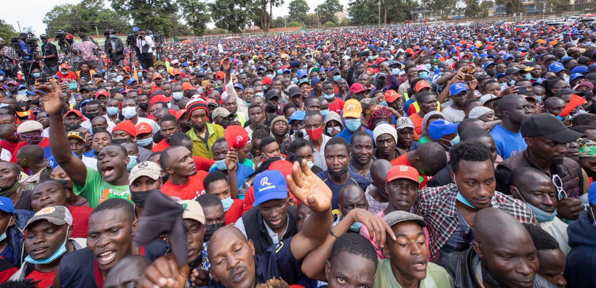 DonaldBKipkorir's tweet photo. uda false priests are going mad seeing pure love people of Mount Kenya show Baba. To show their panic, uda gestapo propaganda arm takes pictures of Baba’s rally venue in the morning before the rally to show few people. Baba’s rallies begin late afternoon. #AzimioMtaaniThika https://t.co/OsO4hDys07