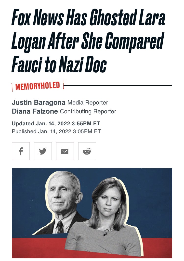 southernwayjim1's tweet photo. Once again Fox News silences the truth - this time they have removed @laralogan from all TV appearances & her show on Fox Nation after she compared Fauci to Nazi doctor.
Stay strong Lara! https://t.co/RlqzwqjTpG