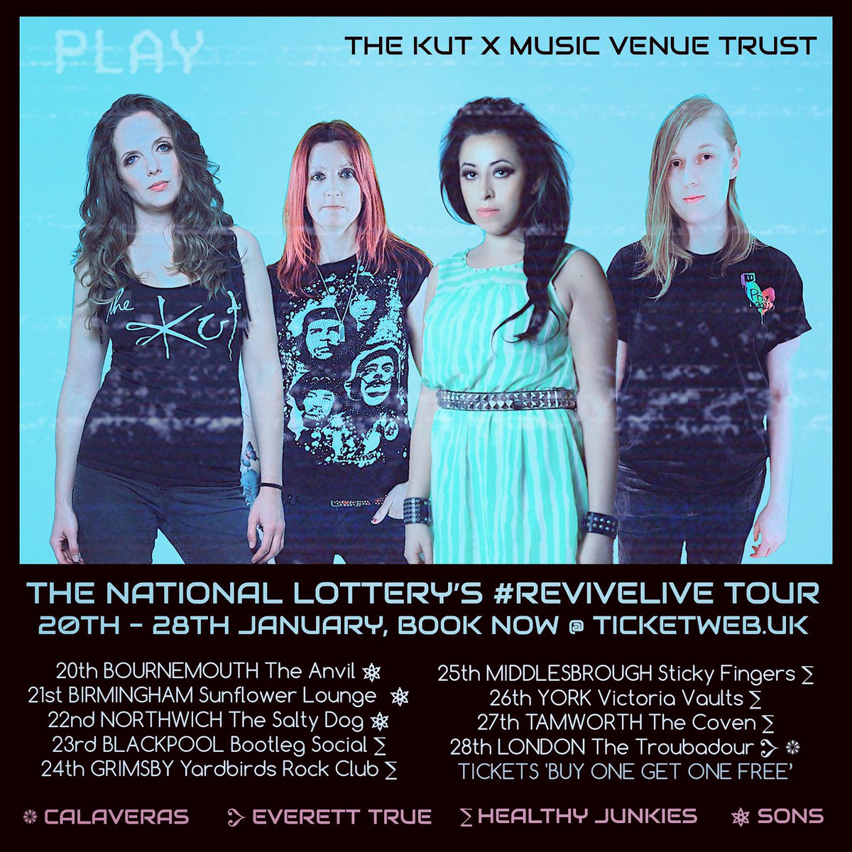 thekutofficial's tweet photo. We soon set off to #ReviveLive w/ @MusicVenueTrust 💖 our friends &amp; local supports. Tix 'Buy 1 Get 1 Free' courtesy of @TNLUK! Book Now https://t.co/pTLlesG5b8

@TheAnvilRockBar @SunflowerLounge @SaltyDogPub @bootlegbars @YardbirdsRock @StckyFngrs152 @TheYorkVaults @TroubadourLDN https://t.co/P7cZwjZYX7