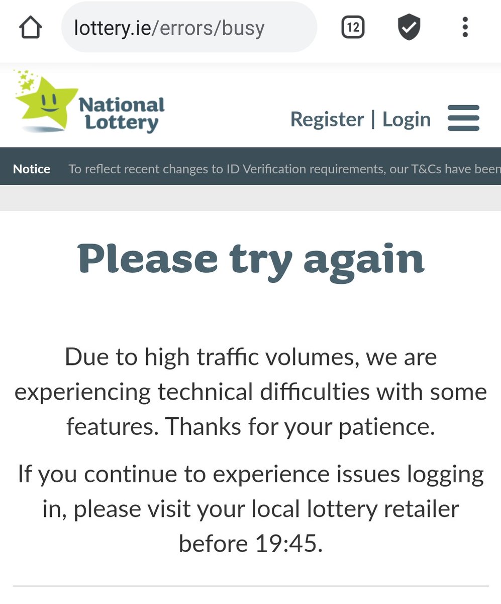 _LukeO's tweet image. Irish #lotto systems under serious pressure this evening 😅🤑