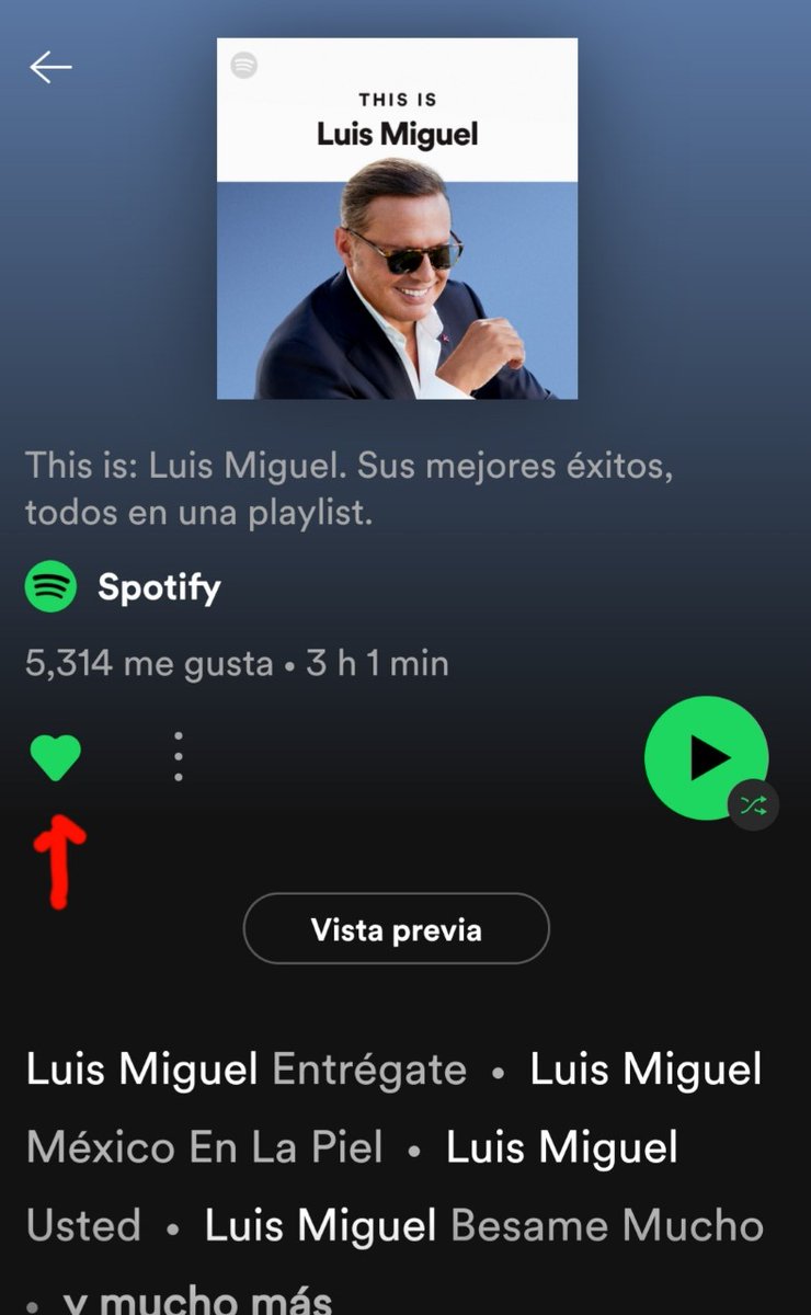 marizazu_'s tweet photo. Por favor todos los fans. Entren a Spotify y entren al link que indica el tweet y pinchen el corazón para recuperar los likes de la playlist This is Luis Miguel
#LuisMiguel https://t.co/hE04tTWtDx