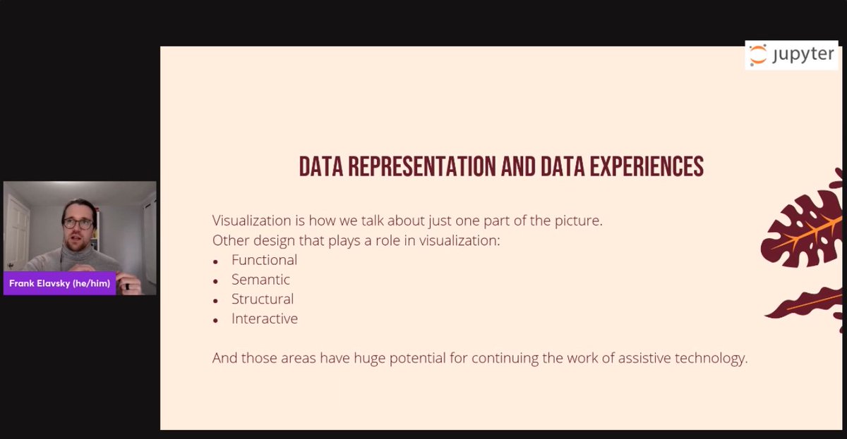 The accessibility workshop (<a href="/ProjectJupyter/">Project Jupyter</a>) was great! Thanks for organising these events and specially to <a href="/FrankElavsky/">Frank ⌁</a> for talking about inclusive and accessible representations with amazing examples. 
#inclusion  #dataviz