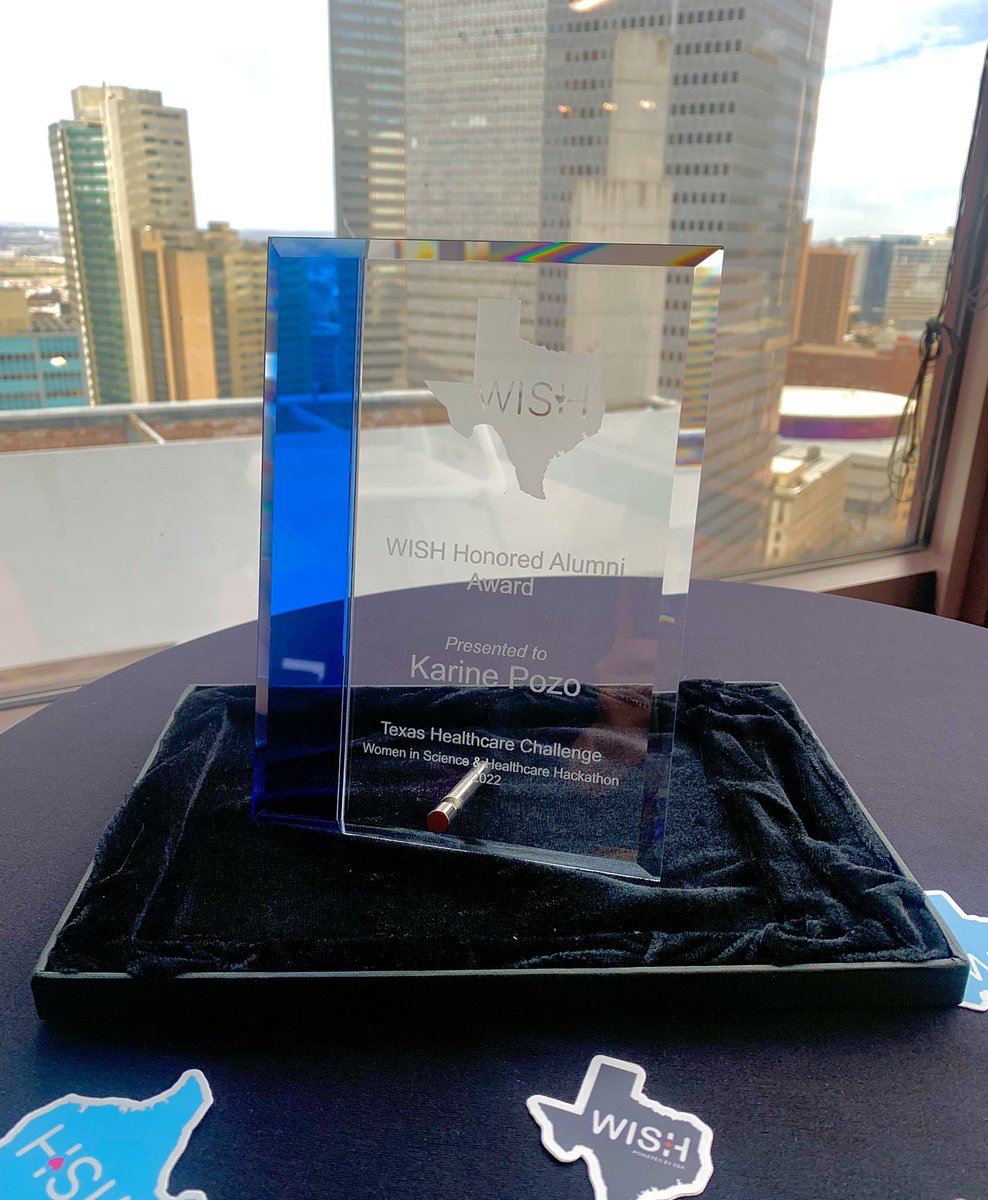 Congratulations to Karine Pozo for receiving the WISH Honored Alumni Award! 

Karine has been a past hackathon participant, mentor, and supporter! 🎉

#WISH2022