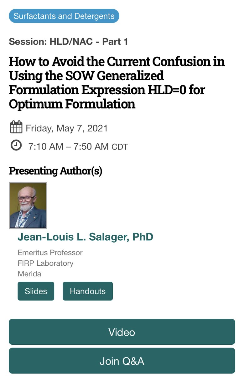 How to Avoid the Current Confusion in Using the SOW Generalized Formulation Expression HLD=0 for Optimum Formulation https://t.co/NzTm4leSmN %23AOCS2021 https://t.co/M2TkTq1vVW