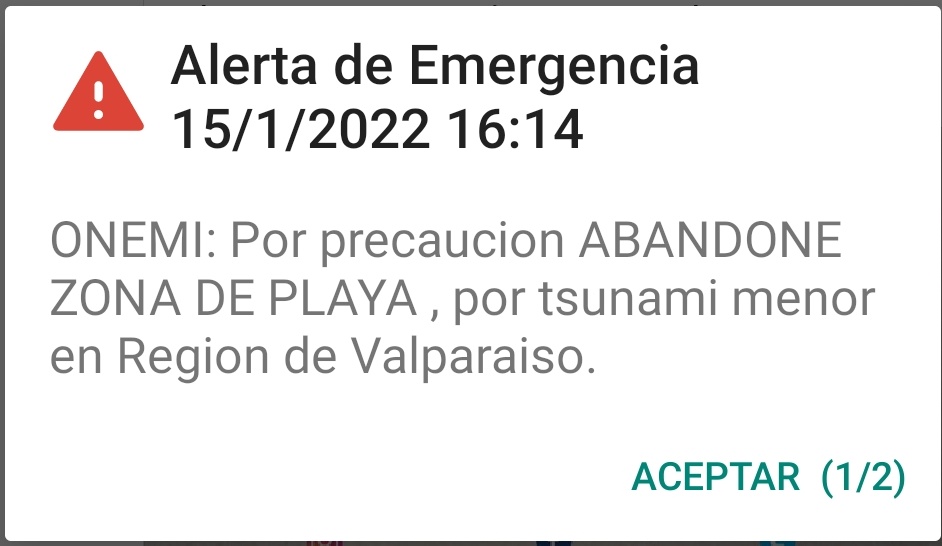 sitiodelsuceso's tweet photo. AHORA: Se activa sistema de alerta SAE en el borde costero de la Región de Valparaíso https://t.co/nc2b9LNtUz