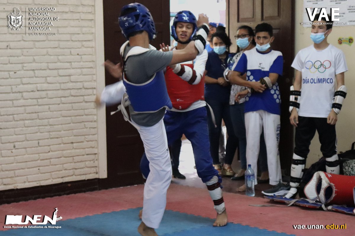 VEstudiantiles's tweet photo. El día de ayer en el Gimnasio de Combates de la UNAN-Managua, se llevó a cabo un tope de control con el club de los Leones Azules de la Alcaldía de Managua, esto con miras al nacional selectivo de Taekwondo.

#SomosUNANManagua #SomosVAE #SomosUNEN #SomosDeportes https://t.co/1vF6kU93jJ