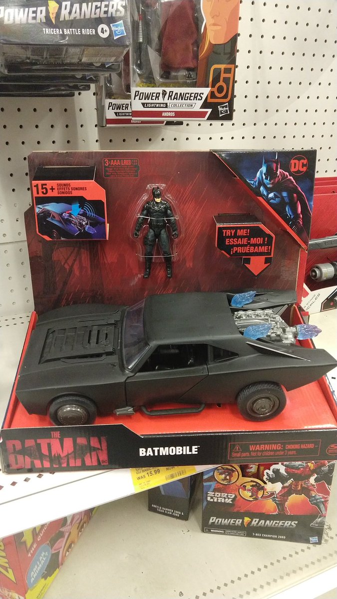 DCSpinMaster's tweet photo. The hunt for The Batman begins! Toys are out now! This is from my local Target in California! https://t.co/I4Vuc4DpJp