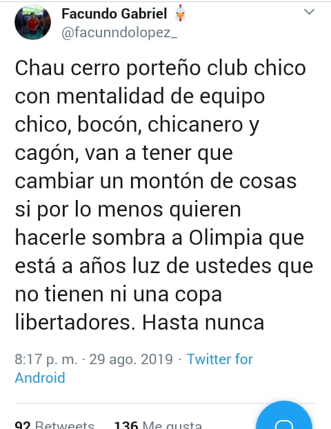 3libertadores79's tweet photo. INTENTARON AMAÑAR UN SORTEO DE 8VOS😂
_
Un dirigente de Cerro Porteño confesó hoy que fue suspendido por intentar amañar los sorteos de octavos de Libertadores en 2019.
_
En 2019 pasaron a cuartos y les tocó River Plate, como siempre se eliminaron: https://t.co/AHj8y7sjn0