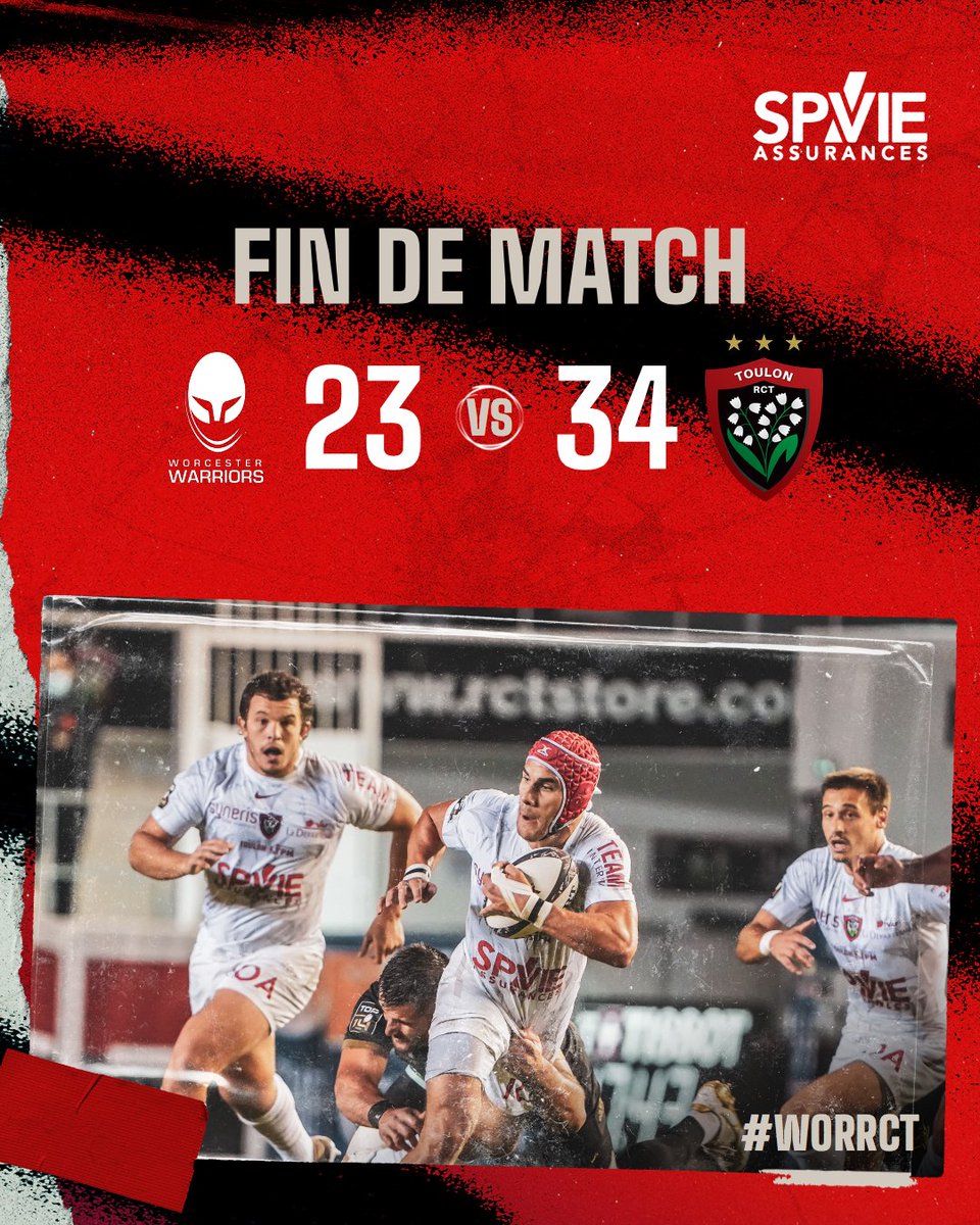 RCTofficiel's tweet photo. ⏱ 80' l 23 -34 #WORRCT C'est la fin du match en Angleterre. Nos Rouge et Noir s'imposent 23- 34 ! 👏 https://t.co/5Y0psy6iyN