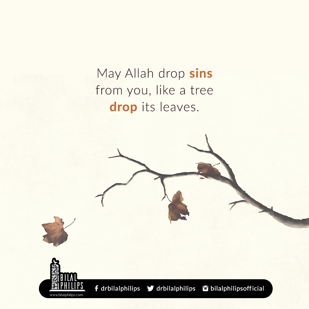 DrBilalPhilips's tweet photo. Whenever a Muslim is afflicted by harm from sickness or other matters, Allah will drop his sins because of that, like a tree drops its leaves.” (Bukhari, Sahih Muslim) https://t.co/nYHm3opMCp