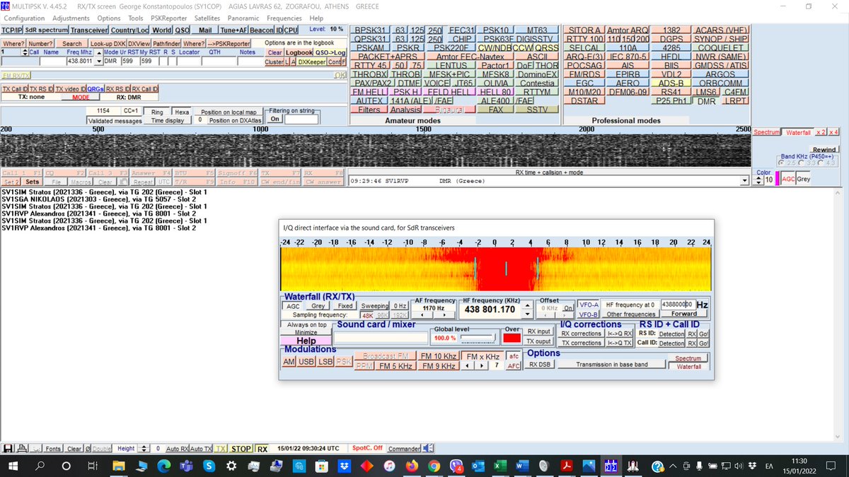 gkonst1's tweet photo. DMR (438.800MHz) & APRS (144.800MHz) Decoding with MultiPsk #Multipsk QTH KM17vx ... DMR with no voice like SDRsharp decoder https://t.co/osn2CAGMzL