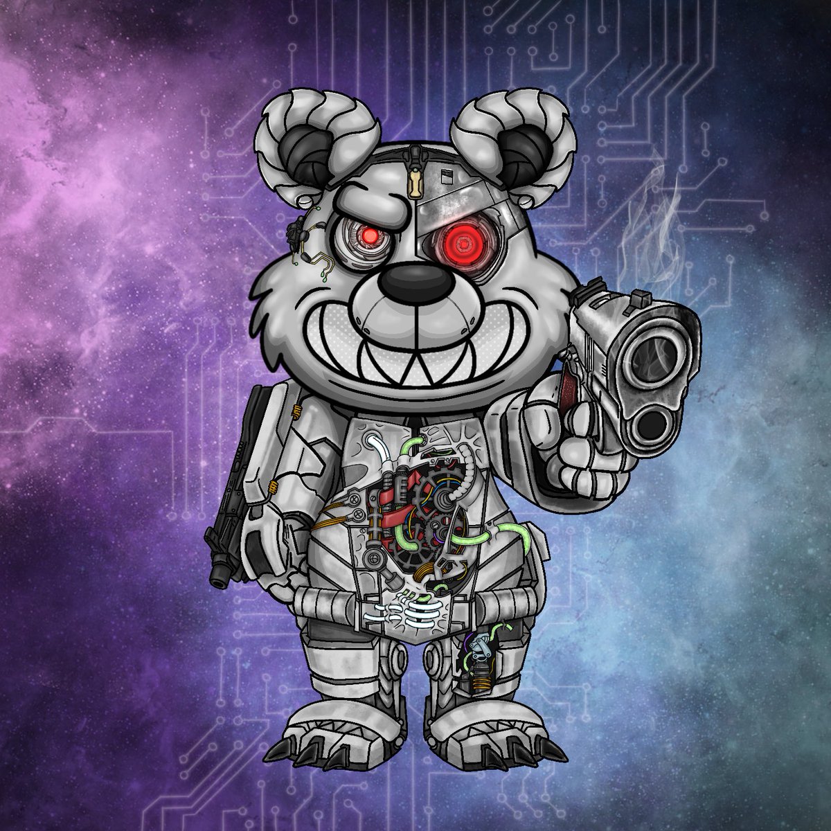 We are excited to reveal another Legendary Teddy Bear!
Welcome our Teddy Cybear!! 🌐

The squad member who will mint this Legendary Teddy Bear will receive $10,000💰💰

❤️Like &amp; RT
Last whitelist spots left! Hurry up! 🙌
Join us : discord.gg/teddybearsquad