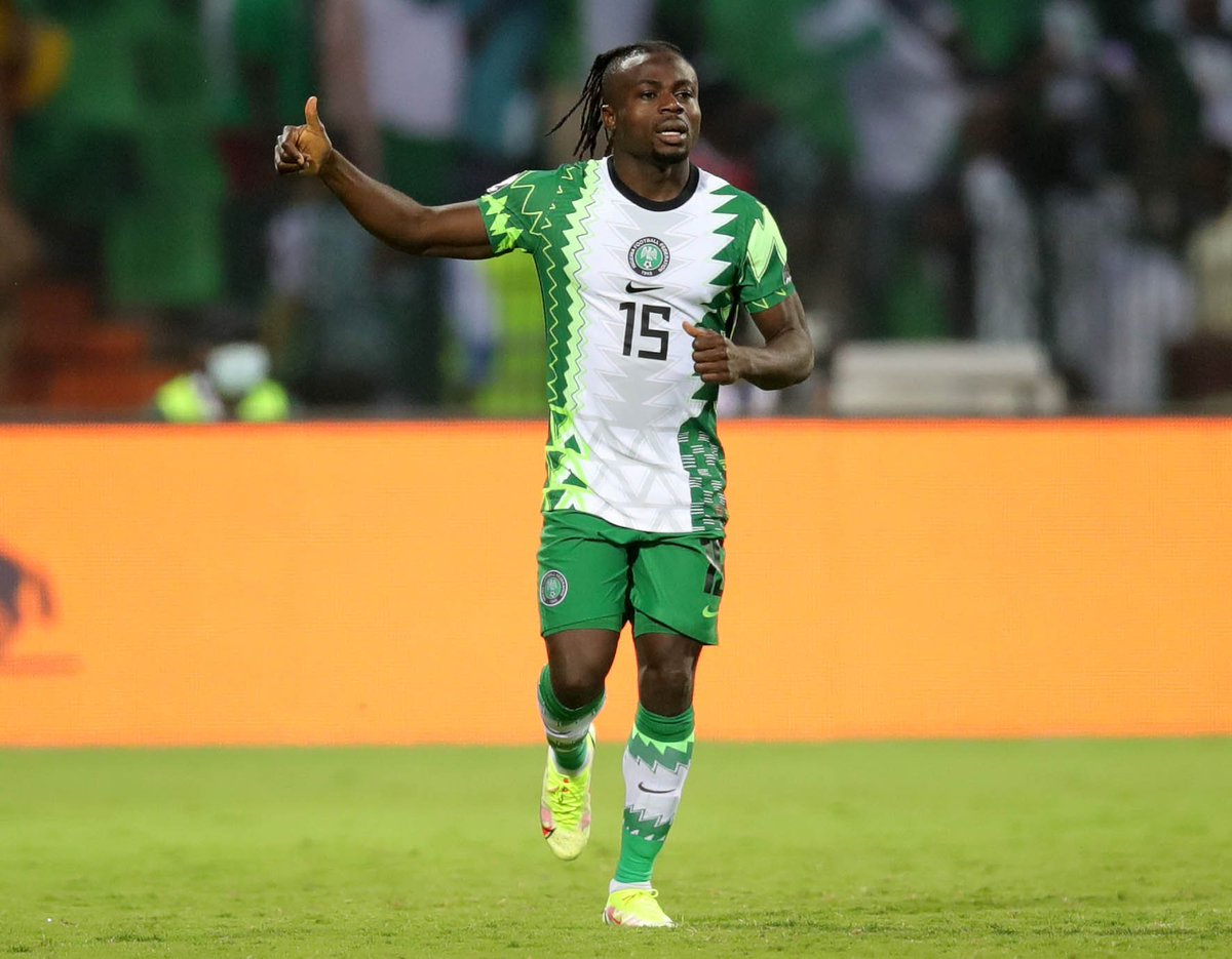 BetHeadquarter's tweet photo. Man of the Match award goes to  Moses Simon for his out of the world performance! 💪

Great job! 👏🇳🇬

 | #AFCON2021 | #TeamNigeria | #NGASDN https://t.co/INWKao8gxw