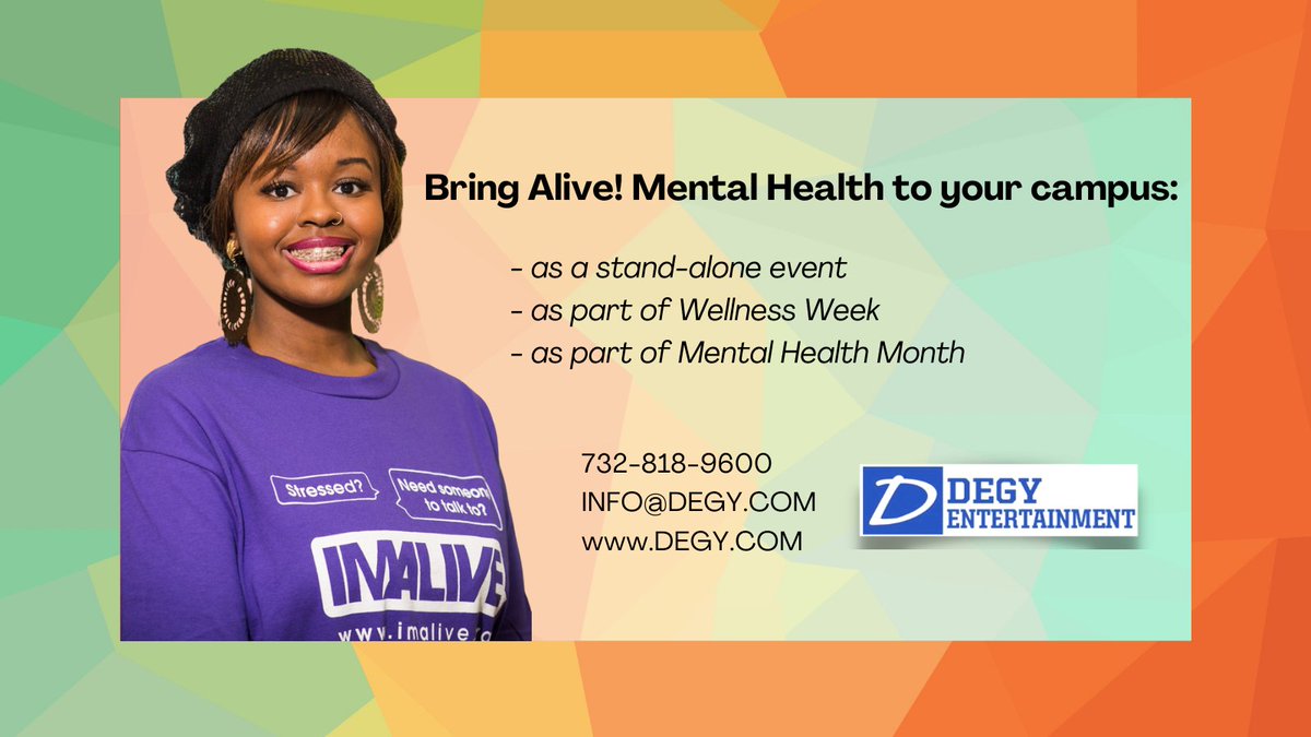 alivefair's tweet photo. #AliveMentalHealthFair can be a stand alone event, or part of a week-long theme #mentalwellness #collegeprogramming Let us customize the event for your needs! https://t.co/okN9lRkRRY