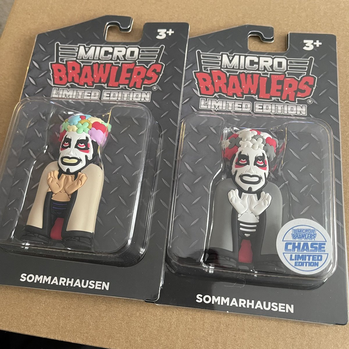 When you order 2 @DanhausenAD micro brawlers so you can open one, but @PWTees sends you a chase. Guess their both staying sealed. #VeryNiceVeryEvil