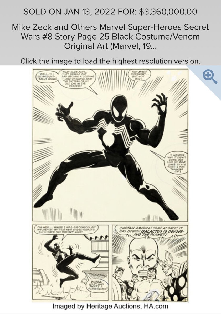 beaniemaxi's tweet photo. Meanwhile IRL, a single page from a 1984 comic book sold for $3.36M. About 1000 ETH. I think NFTs are too cheap.🤷 https://t.co/dk4YL8AgkK