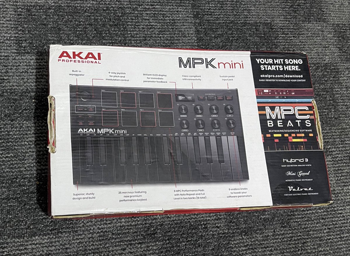 Wiredu_'s tweet image. AKAI Professional MPK Mini MK3 

• 25 Key USB MIDI Keyboard Controller 
• 8 Backlit Drum Pads
• 8 Knobs 
• Music Production Software

• GHS 900