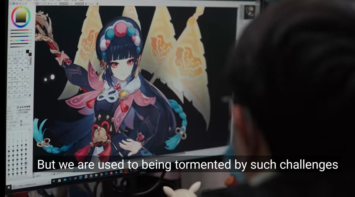 THE ARTIST OF GENSHIN USES PAINT TOOL SAI??