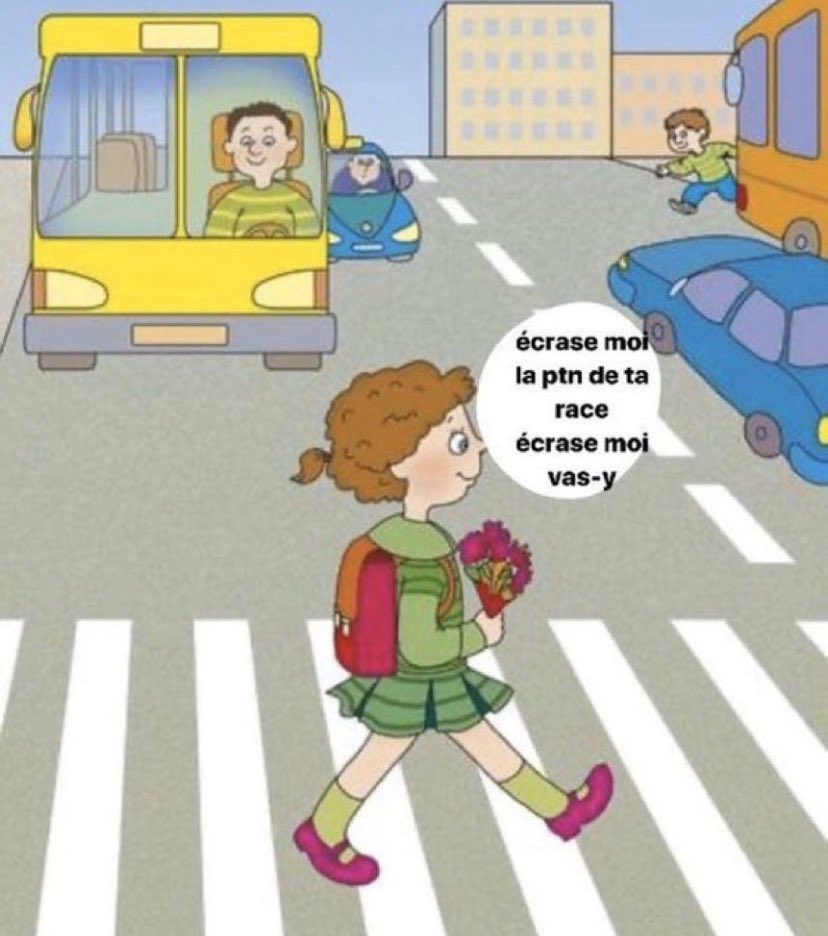 bgsolitaire's tweet photo. Les étudiants à chaque fois qu’ils traversent: https://t.co/lvTLqcw1jJ