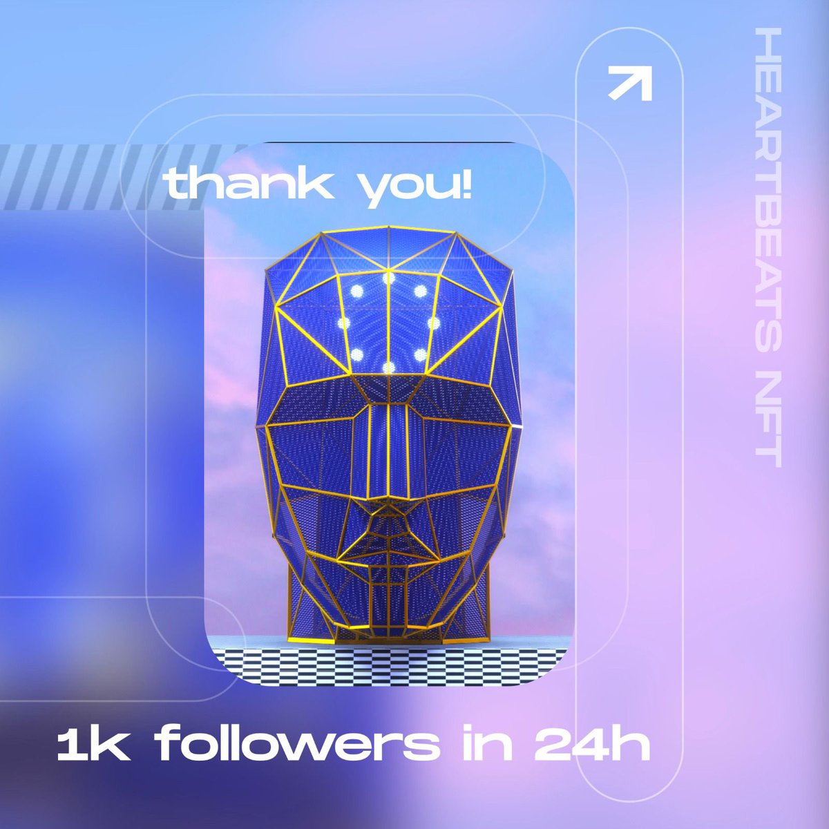 humansdotai's tweet photo. 📣 Dear Humans, thank you for 1K followers on the HeartBeats NFTs Instagram Page. 🙏

❤️Please join our NFTs channel for related discussions: https://t.co/7s0by2cK8b https://t.co/yHDQYqB8Xk