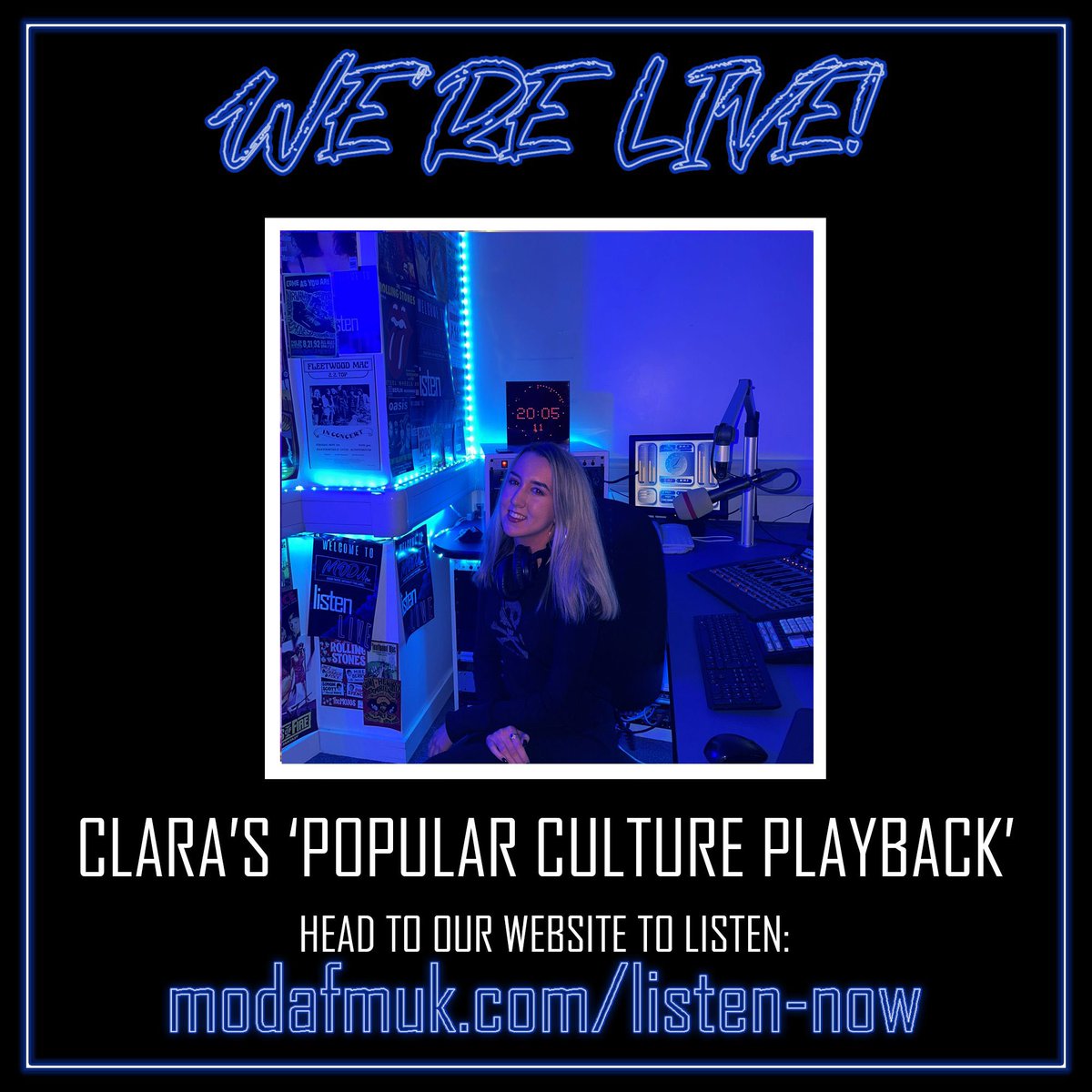 Join Clara now for the last ever live show on MODA FM 😞😢😭😭 it’s going to be a good one tune in modafmuk.com/listen-now #modafm #modafmuk #birminghammusic #birminghamradio #radio #music #fashion #culture #birmingham