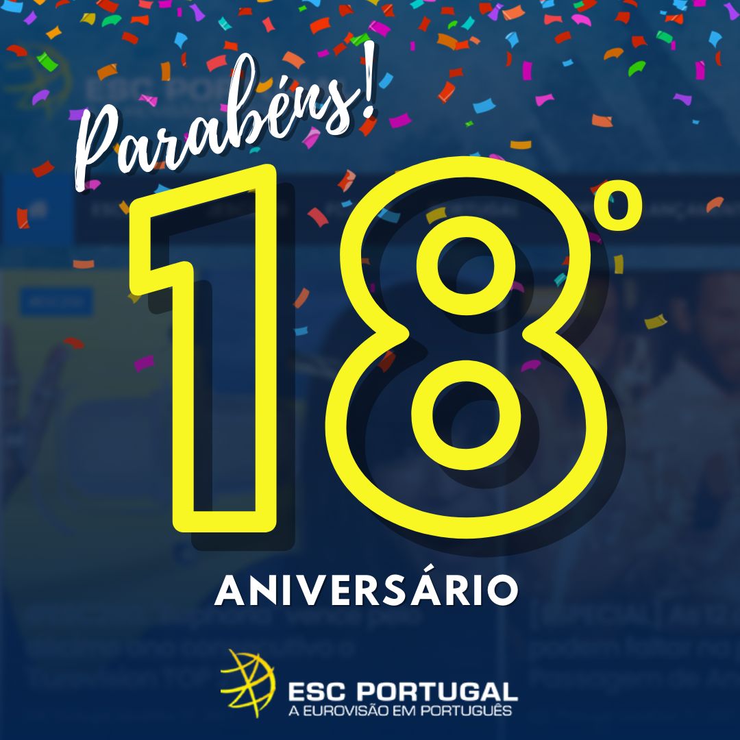 ESC_Portugal's tweet image. O ESC Portugal comemora hoje, 16 de janeiro, o seu 18.º aniversário!

Obrigado a todos os que fazem parte da história daquele que é o SEU espaço eurovisivo português. Junte-se a nós nas comemorações da chegada "à maioridade" do ESCPORTUGAL. 🥳🎂🎉.

#HappyBirthday #ESCPortugal
