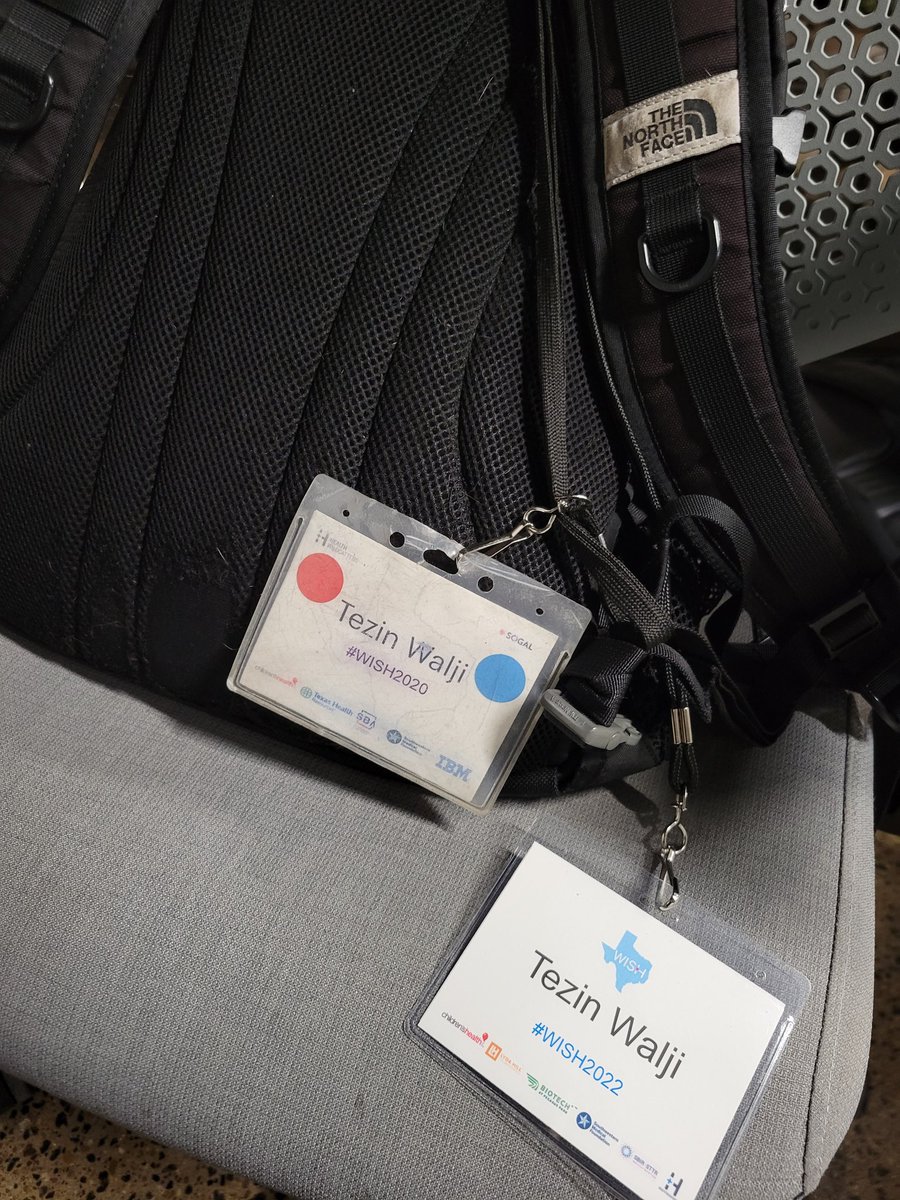 The evolution of the hackathon nametag! #wish2022 <a href="/txhcc/">Texas Healthcare Challenge</a> <a href="/HWildCatters/">Health Wildcatters</a>