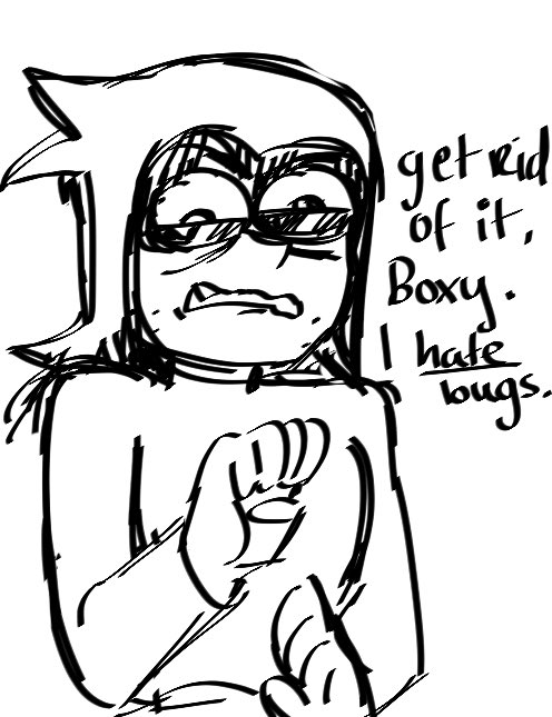 pdrawnvoxman's tweet photo. he hates bugs guys you heard him #okkoletsbeheroes #voxman https://t.co/aLgAMPIwDY
