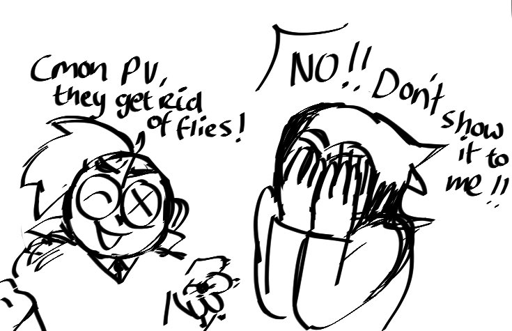 pdrawnvoxman's tweet photo. he hates bugs guys you heard him #okkoletsbeheroes #voxman https://t.co/aLgAMPIwDY
