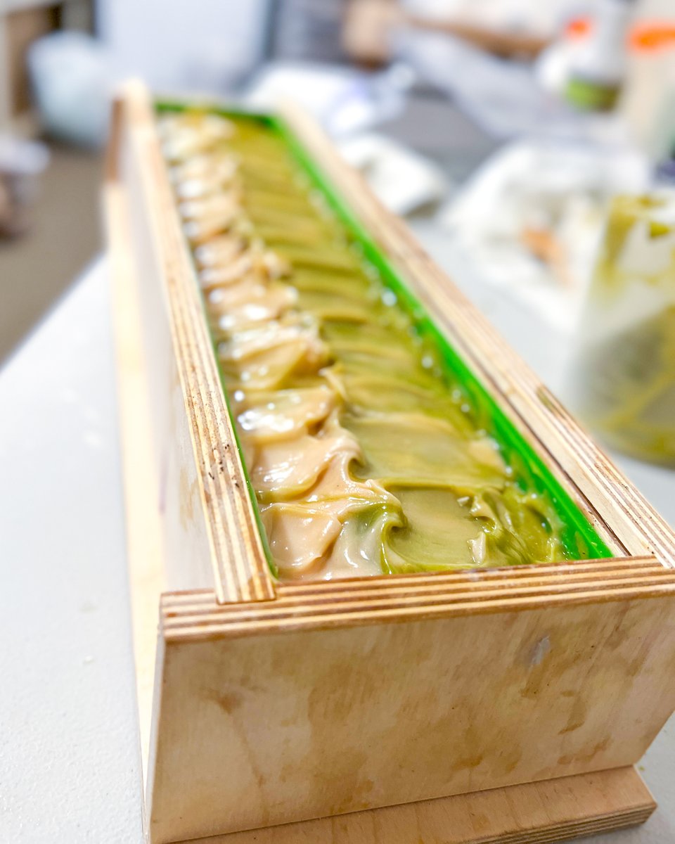 MalamaBath's tweet photo. The first batch of our new Pink Guava scented soap is in the mold. CAN'T wait to see how this turns out! #handmadesoap #smallbusinesslove #smallbusiness #naturalsoap #soapdesign #soapmaking #luxurysoap #naturalskincare #handmadeskincare #newproduct #anticipation #goodthings https://t.co/ypsYM42Ymc