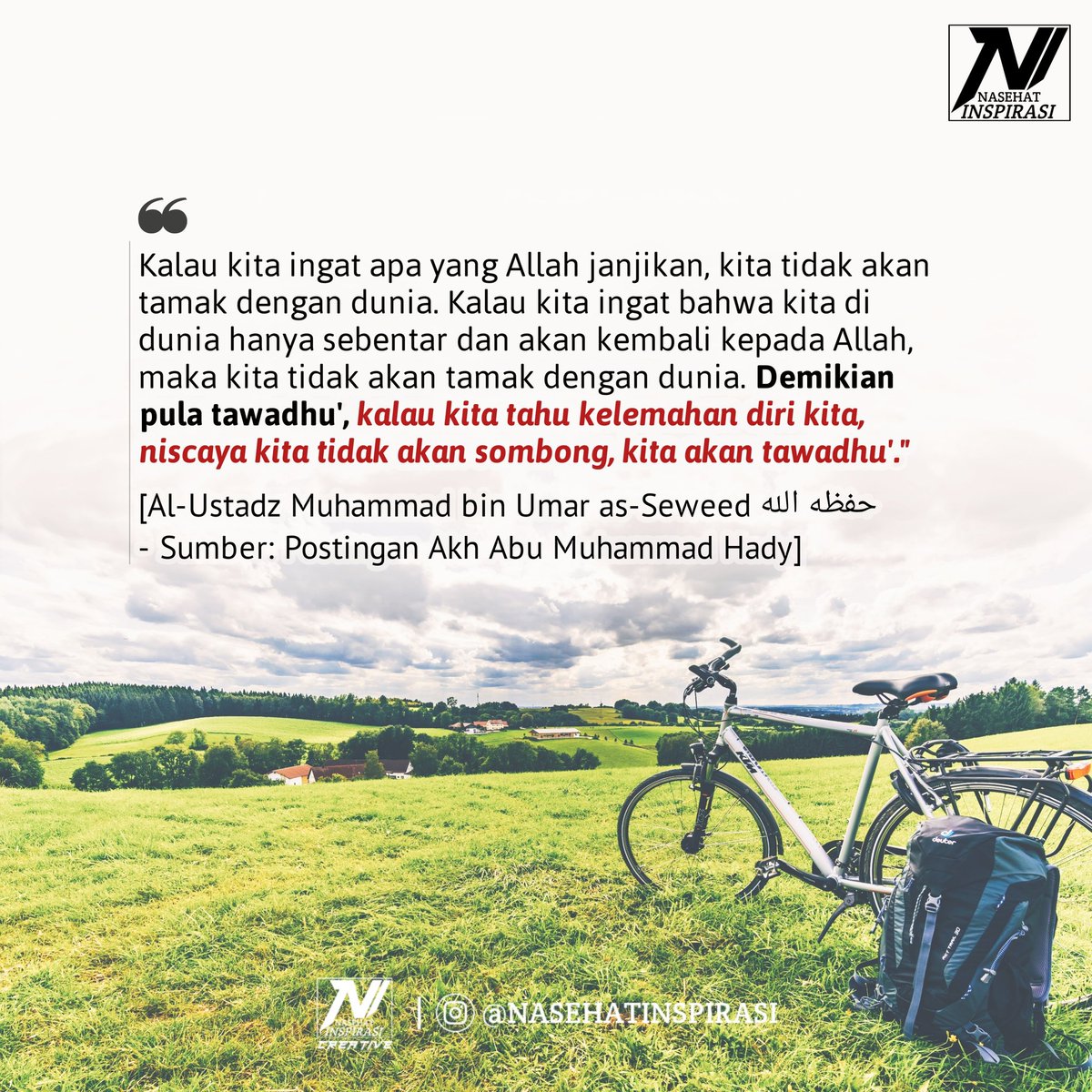 AlimudinKabaena's tweet photo. Nasehat Al Ustadz Muhammad bin Umar as-Seweed hafizhahullah

@NASEHATINSPIRA2 https://t.co/HiDRoaW8OP